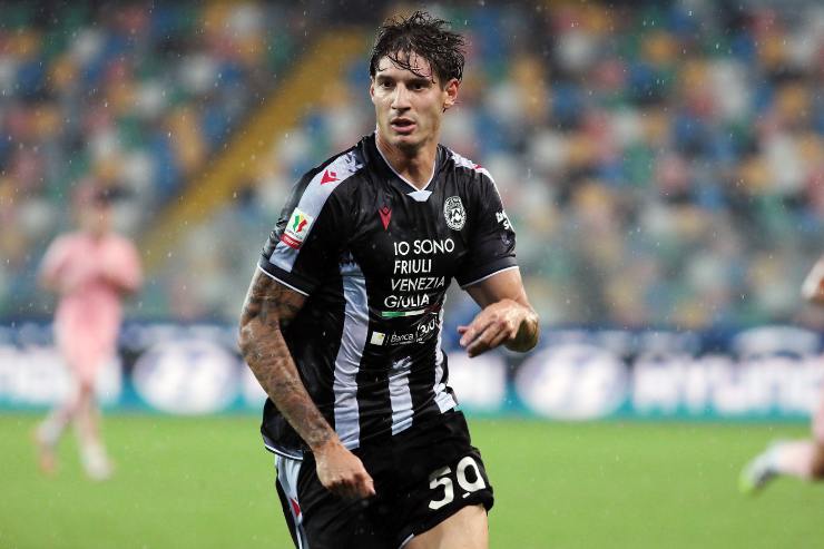 Zanoli calciatore dell'Udinese in azione durante una partita