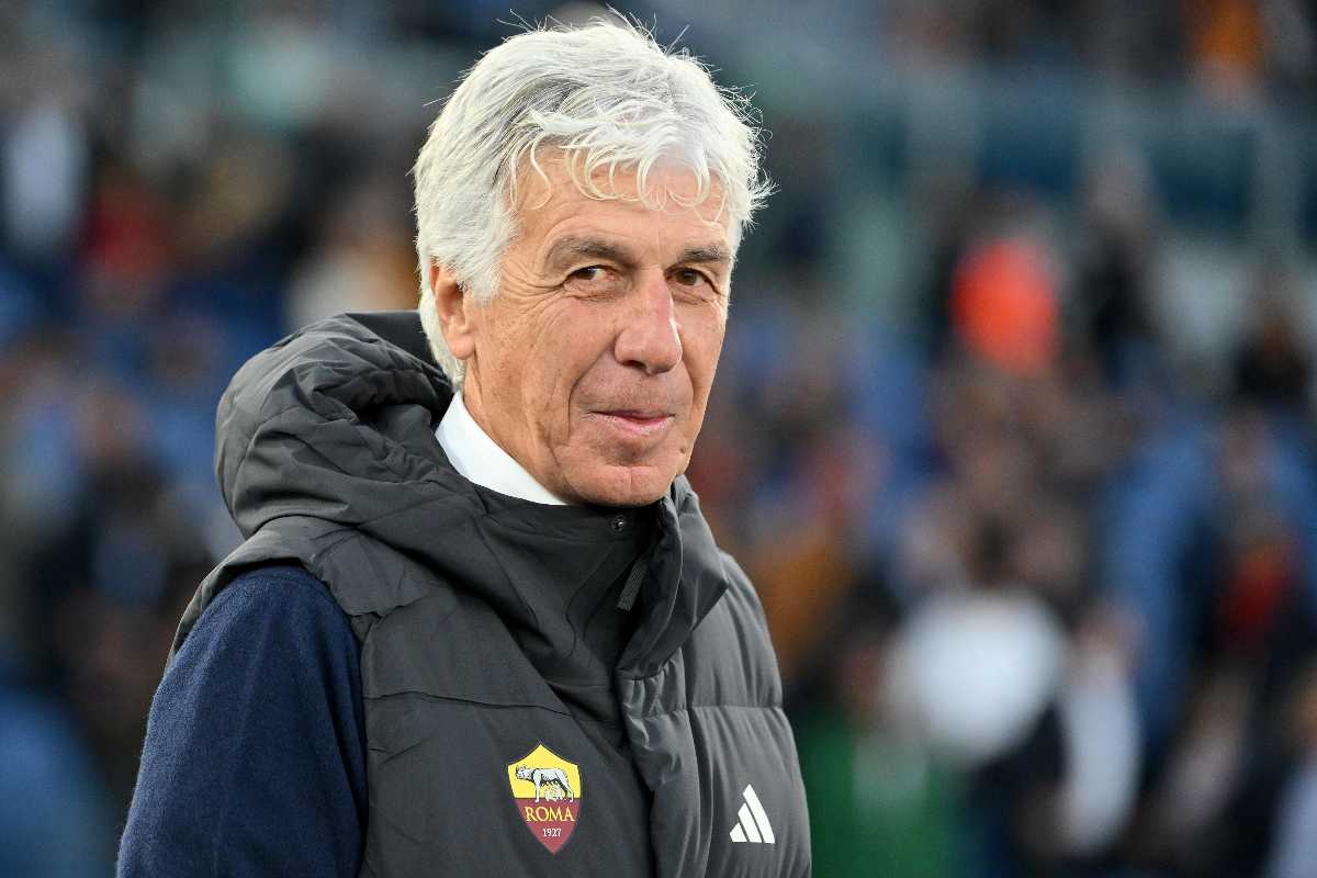 Gian Piero Gasperini allenatore della Roma sorride