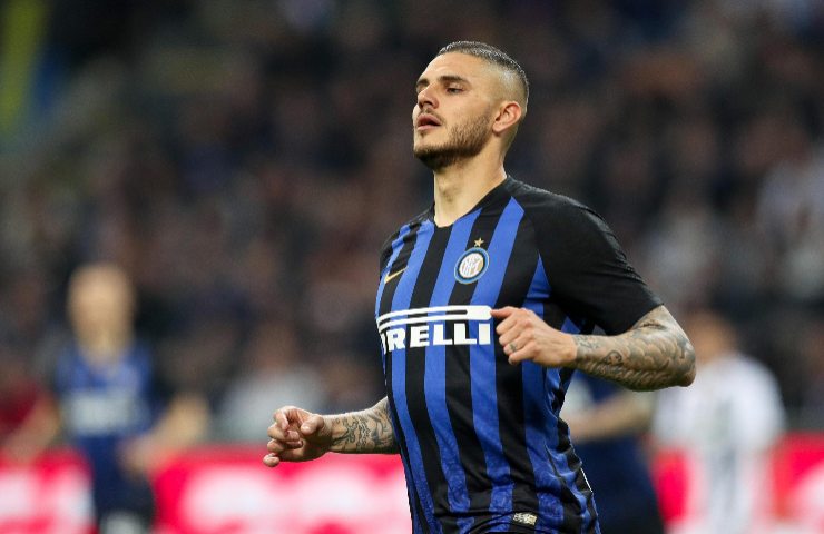 Mauro Icardi attaccante con la maglia nerazzurra dell'Inter