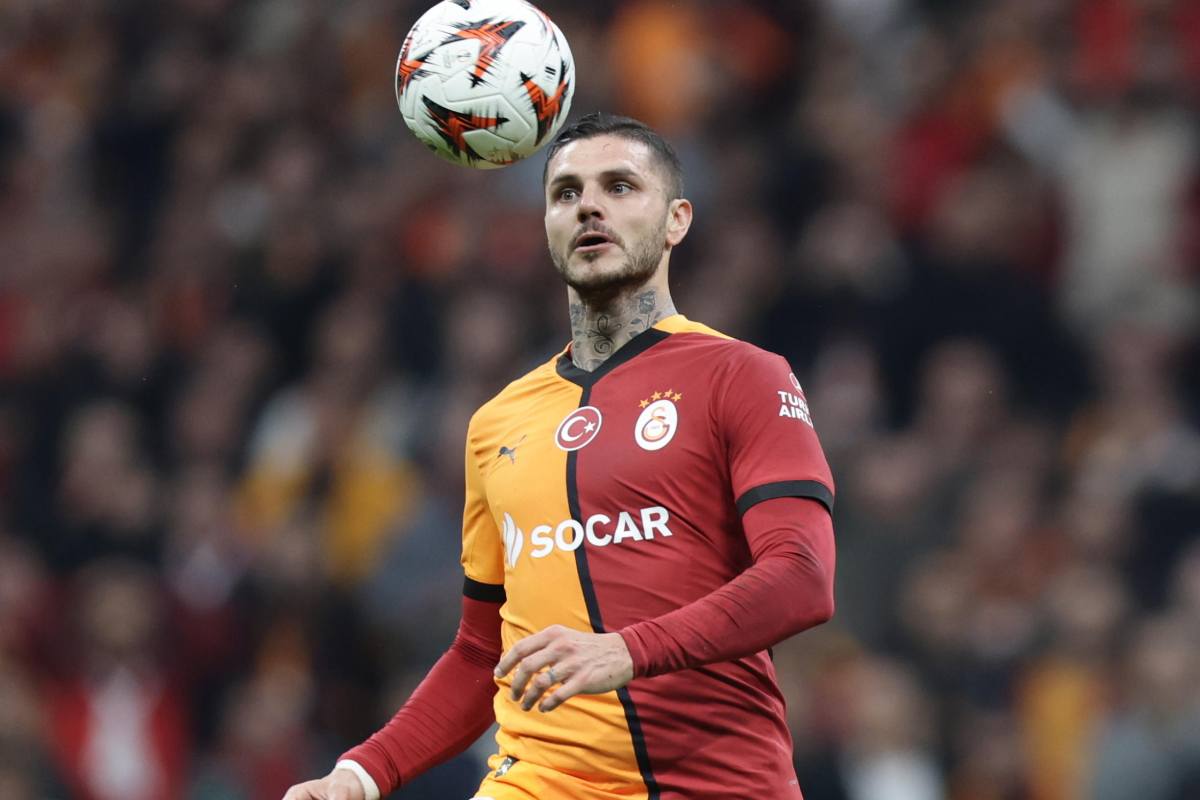 Mauro Icardi attaccante del Galatasaray in azione col pallone