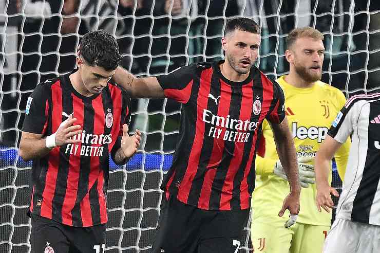 Christian Pulisic e Santiago Gimenez durante la partita Juve-Milan