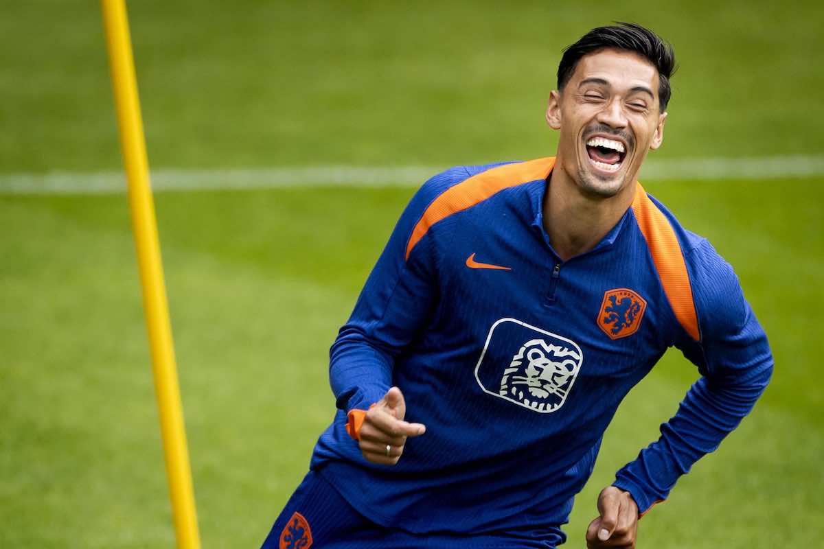 Reijnders durante l'allenamento con l'Olanda