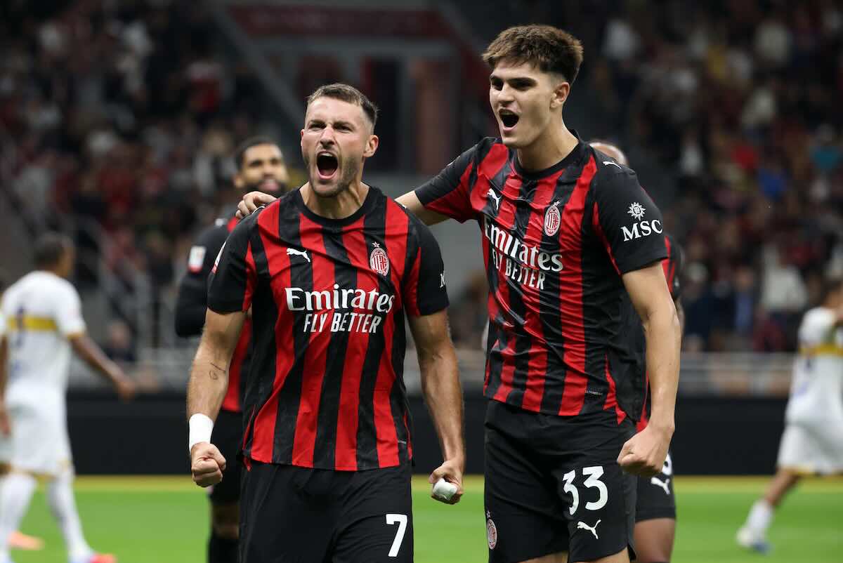 Bartesaghi e Gimenez esultano dopo il gol