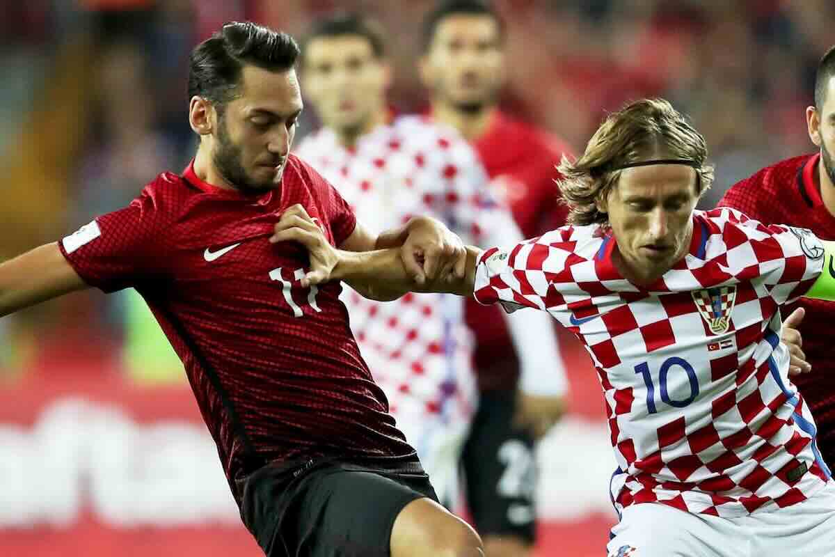 Calhanoglu e Modric con le Nazionali