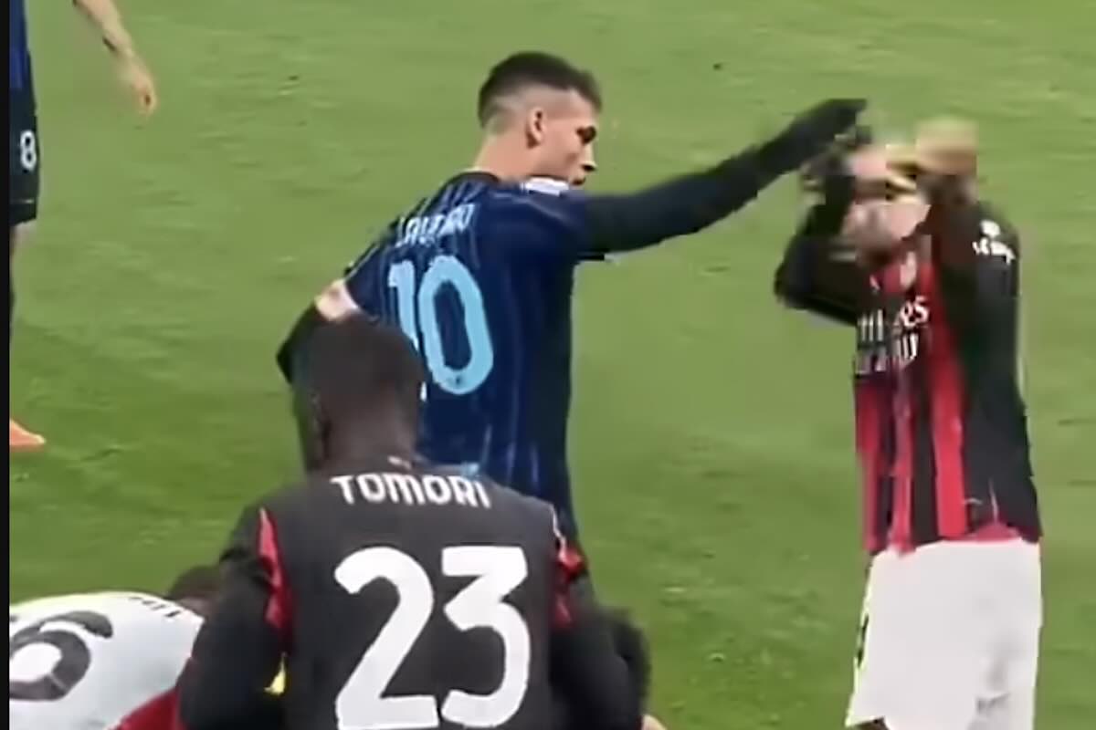 Lautaro e Modric litigano