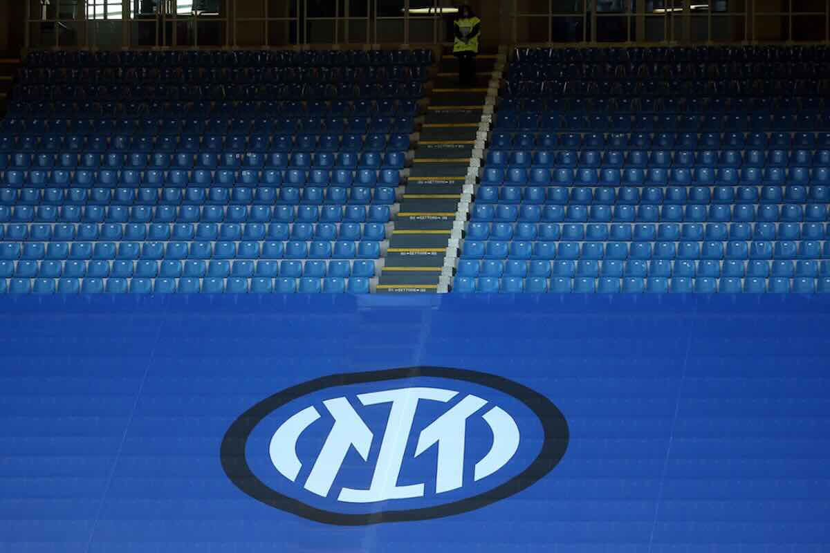 Il logo dell'Inter sugli spalti