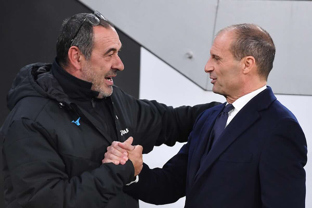 Sarri e Allegri si stringono la mano