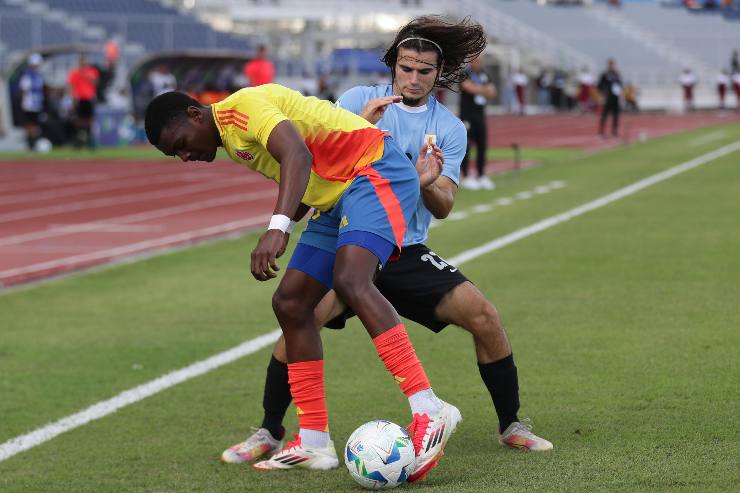 Juan Arizala terzino sinistro dell'Independiente Medellin in azione con la Colombia Under 20