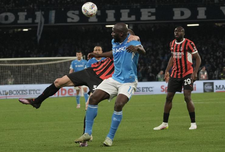 Lukaku, Pavlovic e Fofana in azione durante Napoli-Milan