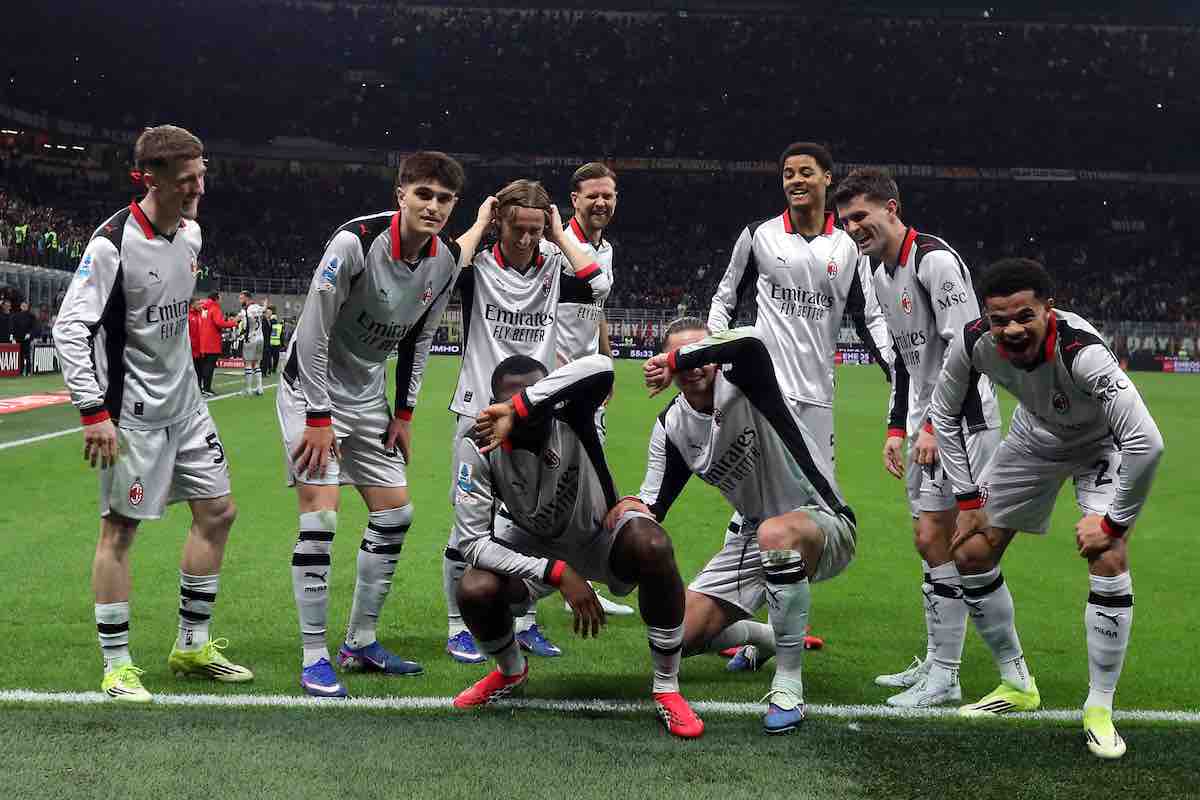 Fofana esulta con Rabiot