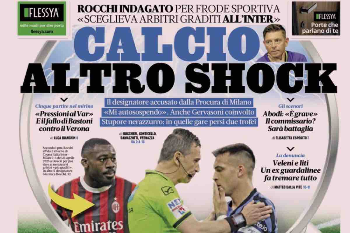 Prima pagina de La Gazzetta dello Sport