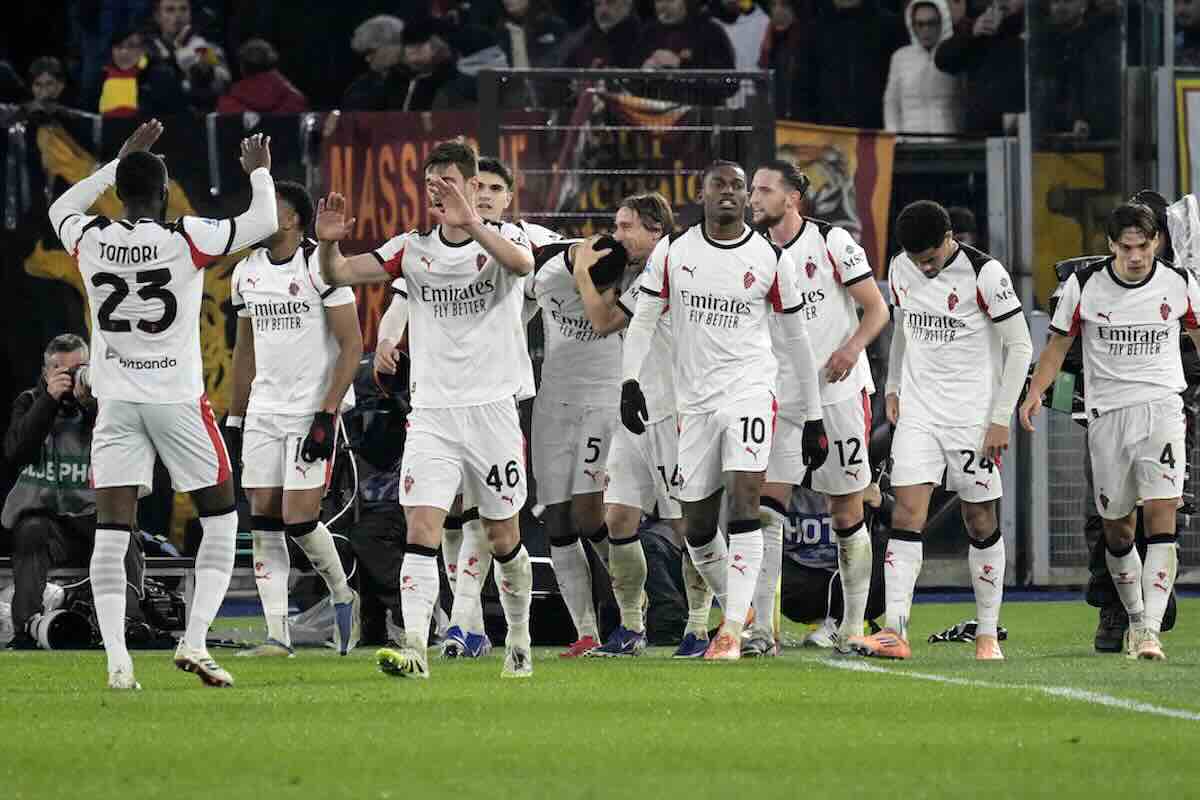 I giocatori del Milan esultano