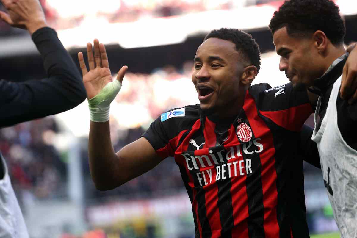 Nkunku esulta a San Siro